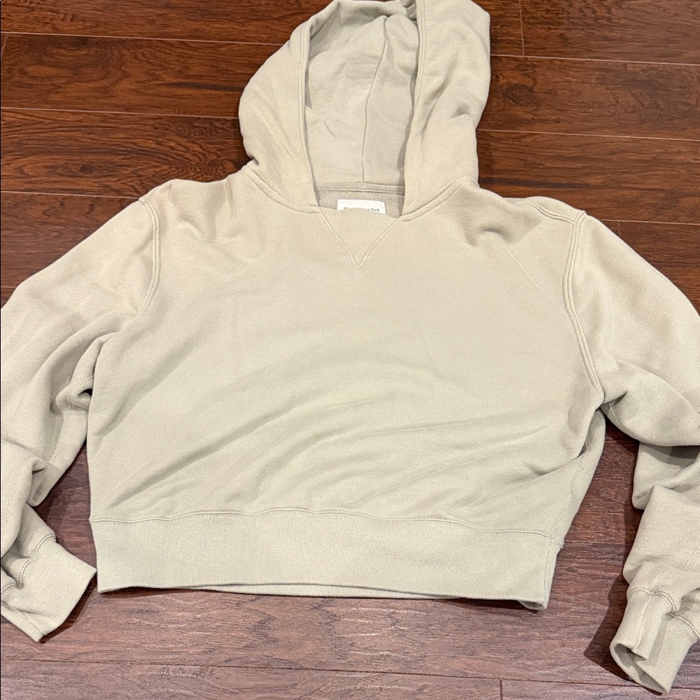 Abercrombie & Fitch Women's Light Green Hoodie